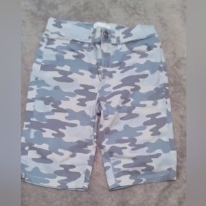 Gray Girls Camo Shorts